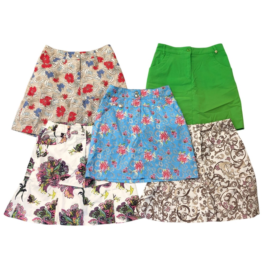 Golfino Daily Sports Golf Skorts Skirts Womens Size 4 XS 6 S Bundle Floral Green